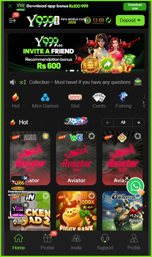 Y999 Game APP Interface 2026